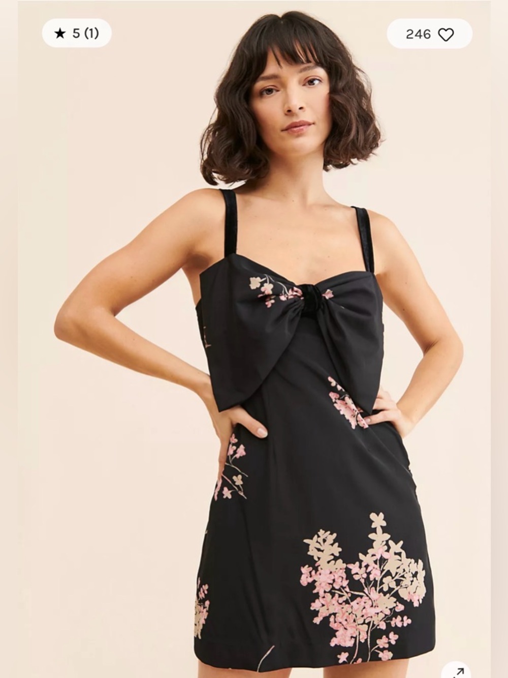 Free People Tie A Bow Mini Dress.